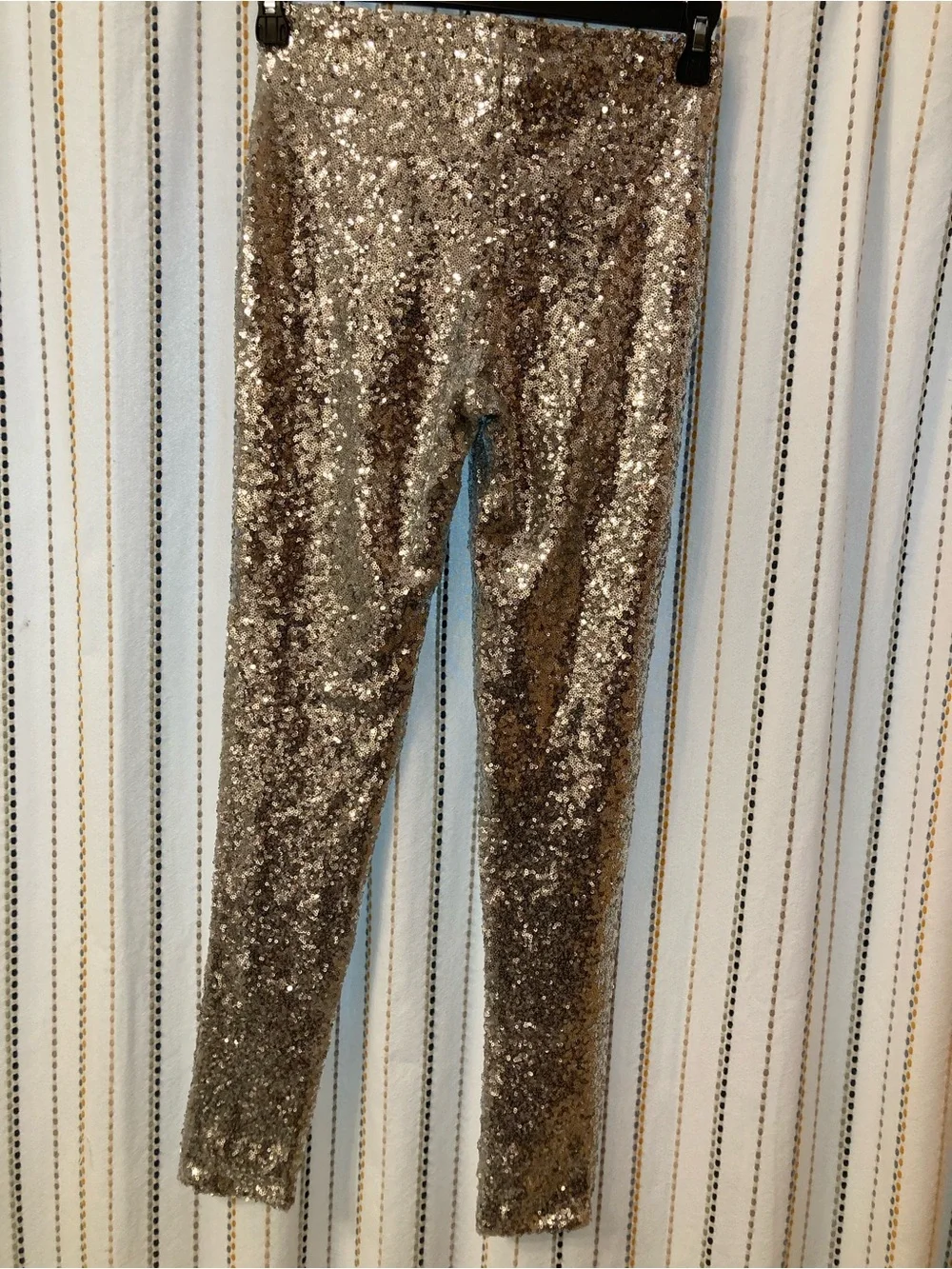 Bear Dance Silver Sequin girls Leggings size S